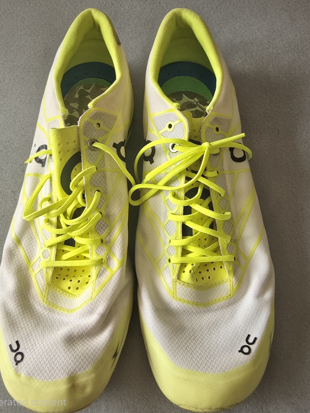 On Running Women's Cloudboom - Neon Yellow/White Athletic Shoes Size 10.5 *READ*